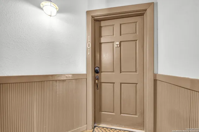 a view of front door