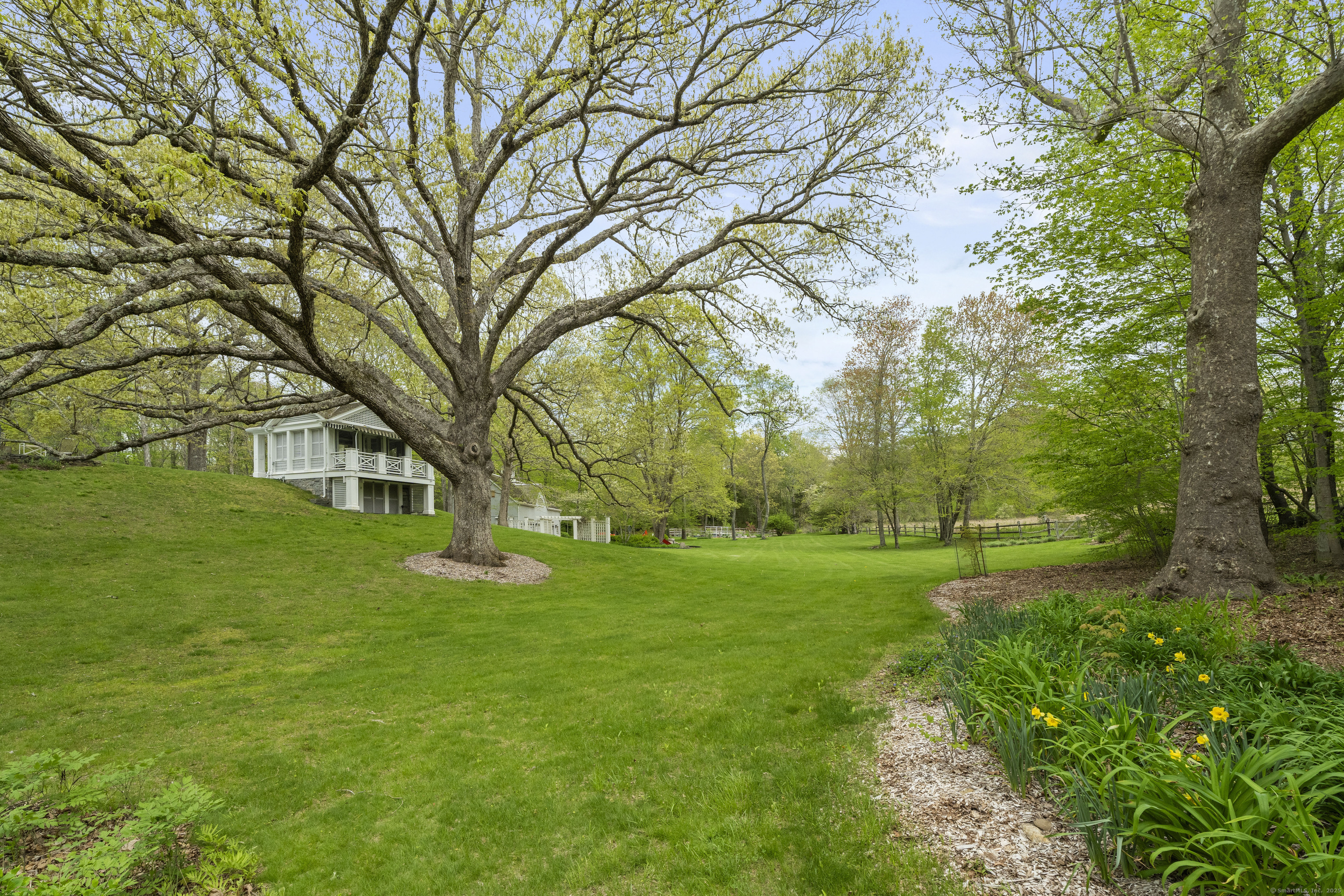 38 Three Bridges Road East Haddam, CT 06423 - Photo 33 of 39 a view of a big yard with plants and large trees