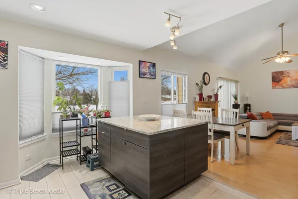 a room with a couch and a table