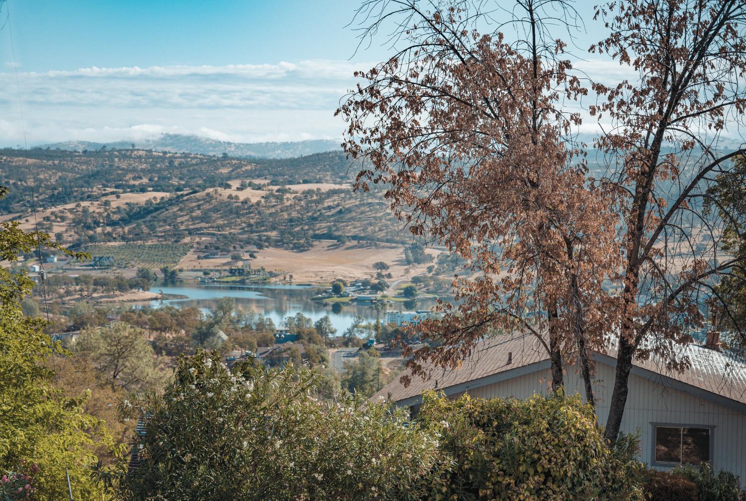 a view of lake with mountain