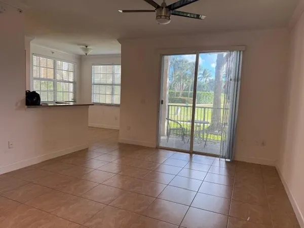 an empty room with a window