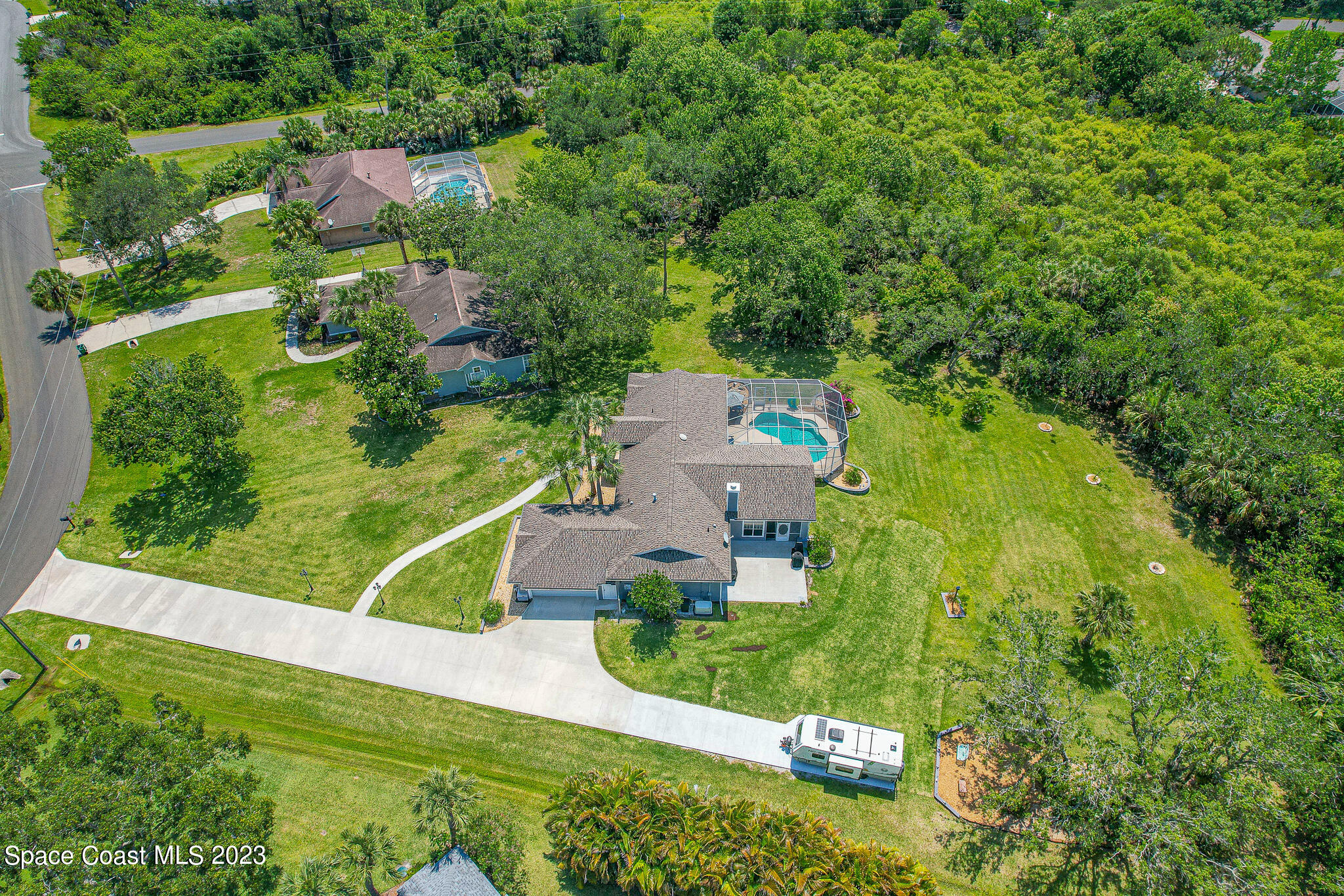 4320 Canard Road Melbourne, FL 32934 - Photo 6 of 78 an aerial view of residential house with outdoor space