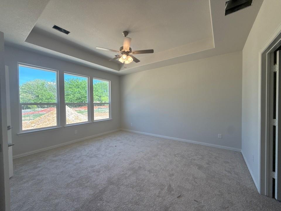 156 Oak Grv Way Springtown, TX 76082 - Photo 12 of 17 en empty room with windows and ceiling fan
