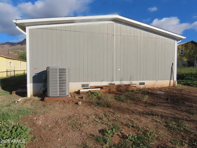 a view of a yard with an outdoor space