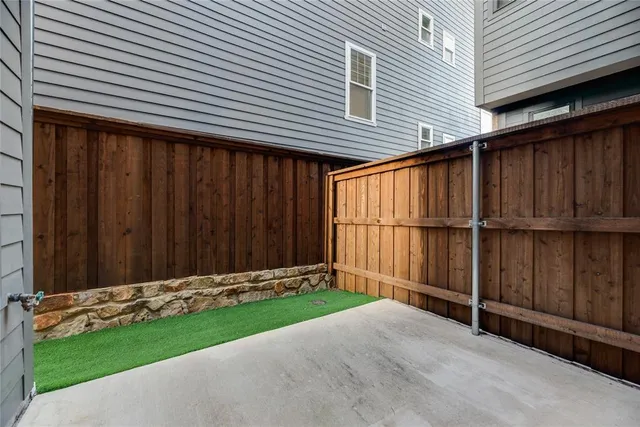 a backyard of a house