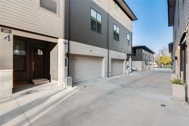 a view of a building with a street