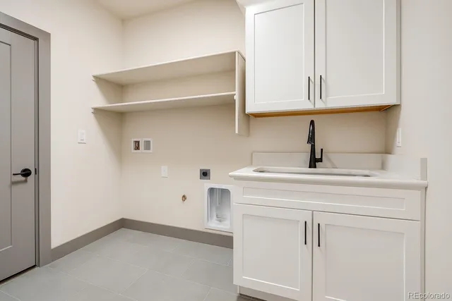 a view of white cabinets