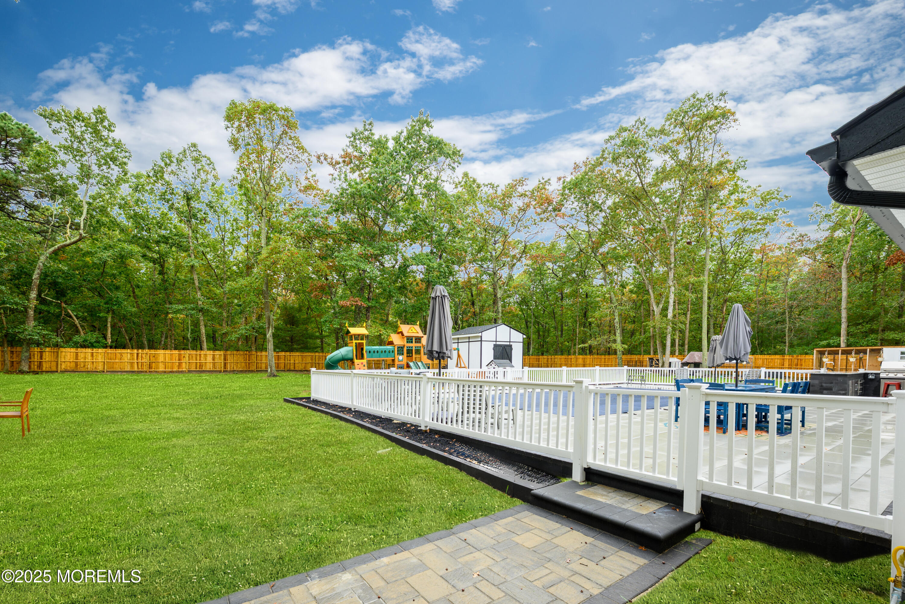 453 Stage Road Little Egg Harbor, NJ 08087 - Photo 11 of 52 a view of a deck with a big yard