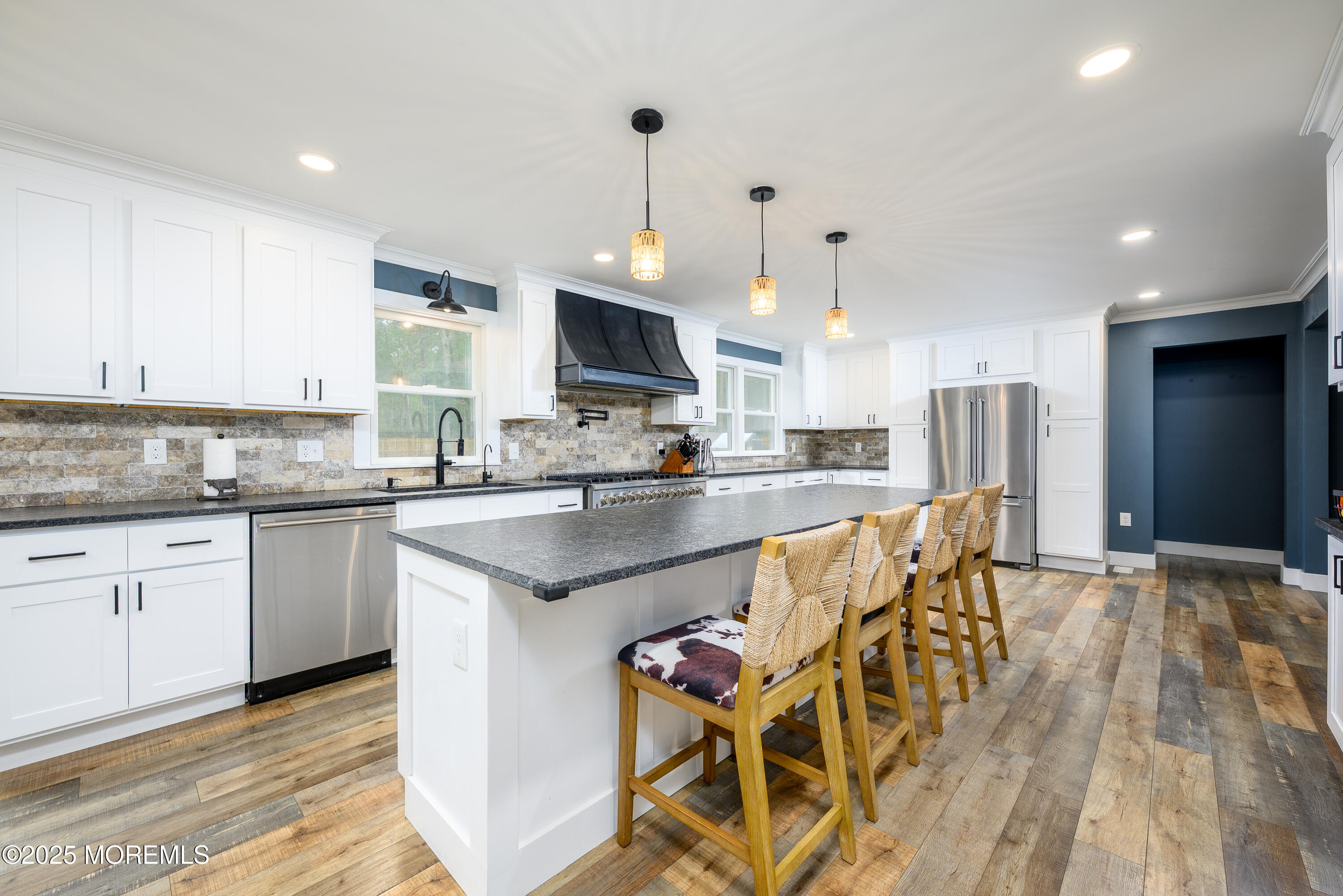 453 Stage Road Little Egg Harbor, NJ 08087 - Photo 32 of 52 a kitchen with stainless steel appliances kitchen island granite countertop a sink and cabinets