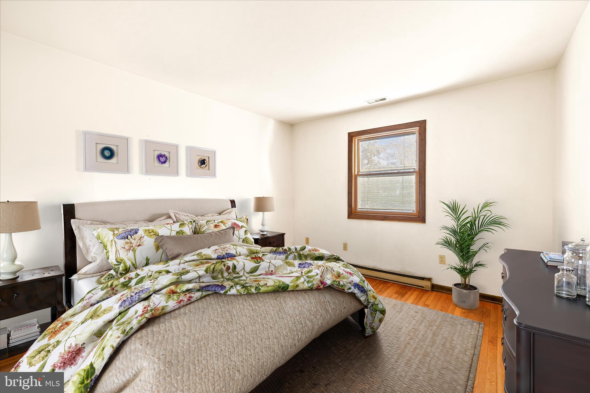 4170 Coulbourn Mill Road Salisbury, MD 21804 - Photo 47 of 47 a bedroom with a bed and a potted plant