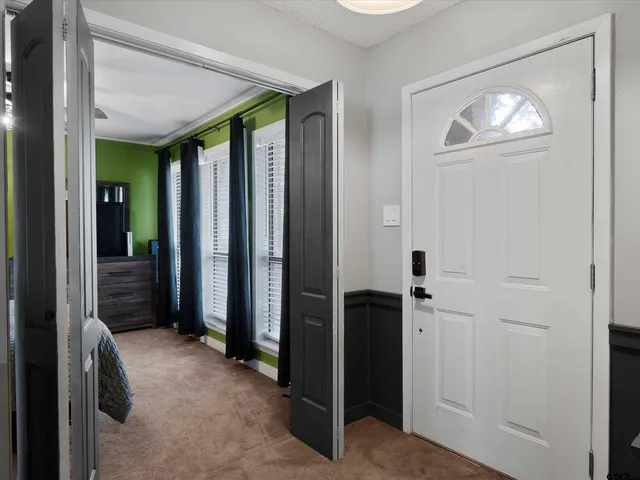 wooden floor and windows in a room
