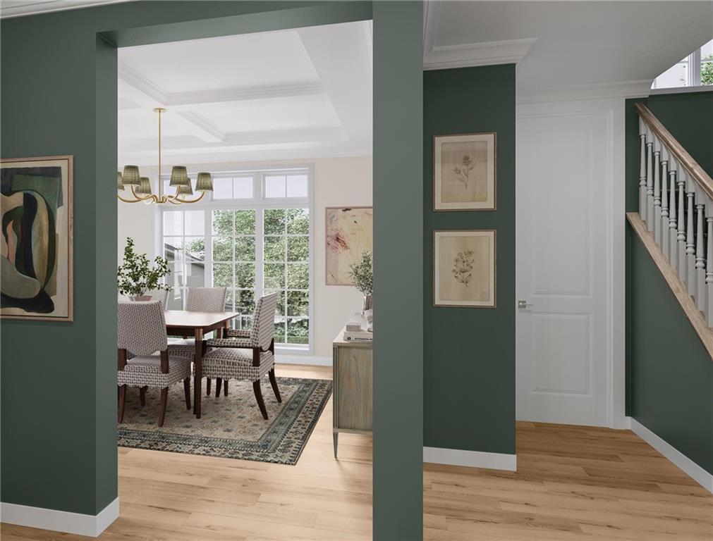 102 Ramsgate Road, Unit WARRINGTON Cranberry Township, PA 16066 - Photo 7 of 42 a view of a livingroom with furniture window and wooden floor