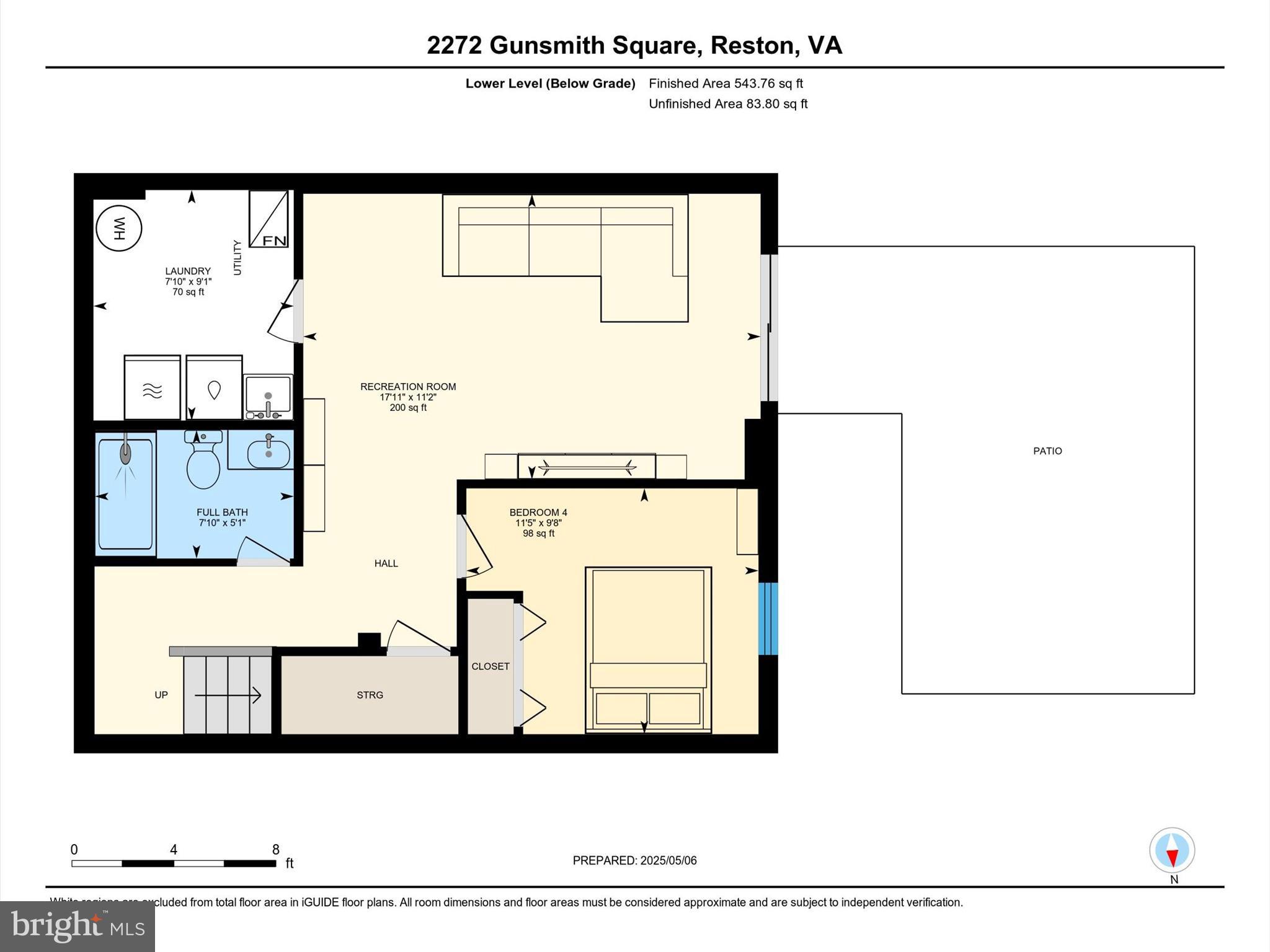 2272 Gunsmith Square Reston, VA 20191 - Photo 63 of 63 Professional Floorplan / Lower Level