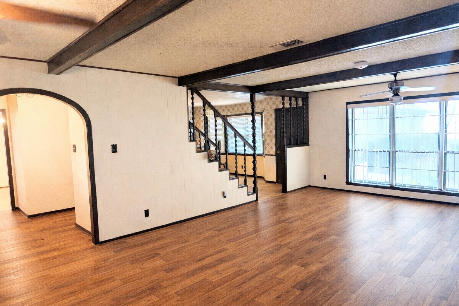 4779 Mixville Road Sealy, TX 77474 - Photo 7 of 47 a view of a hallway with wooden floor and entryway