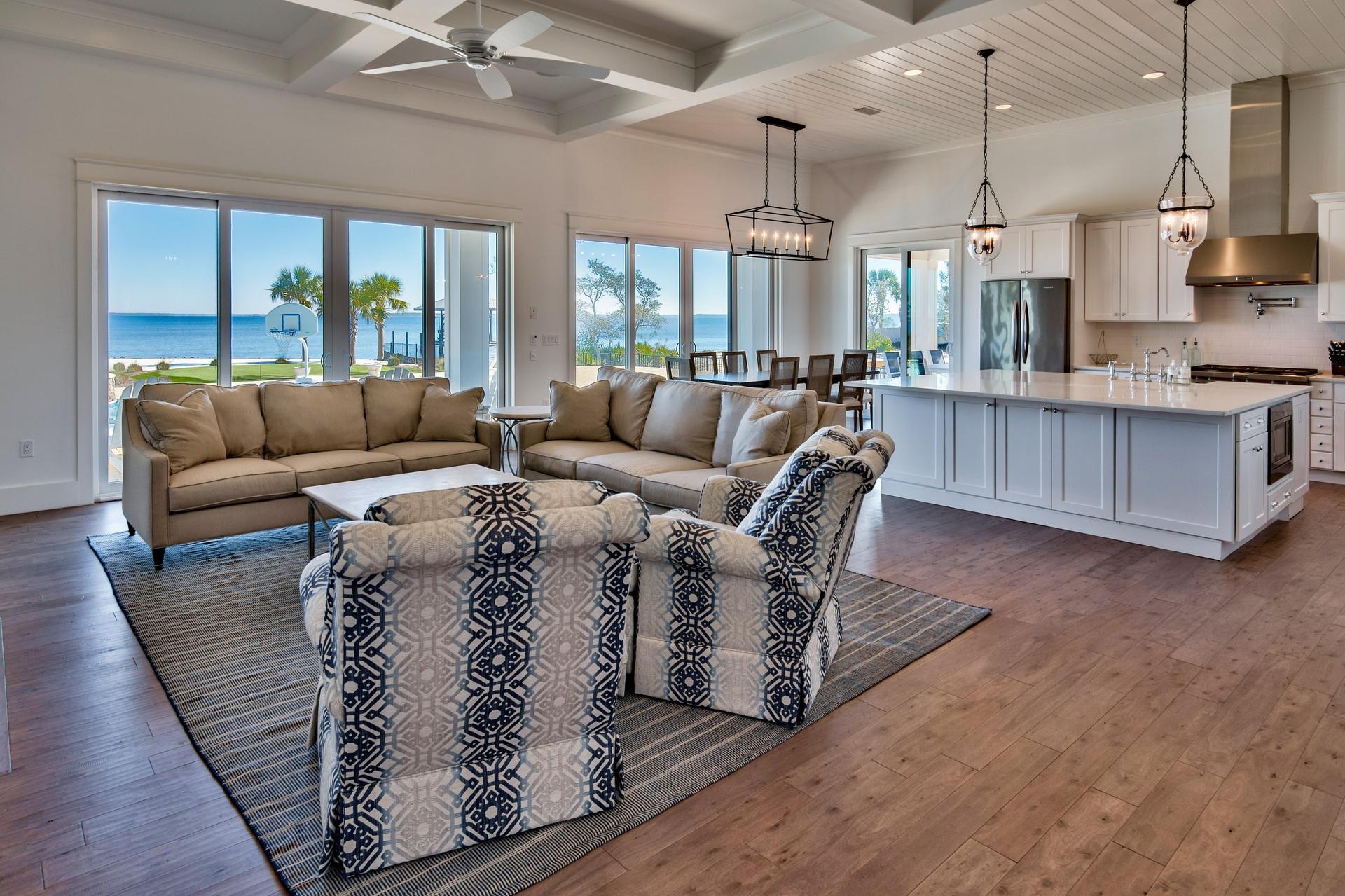 1591 Driftwood Point Road Santa Rosa Beach, FL 32459 - Photo 19 of 50 a living room with furniture and a large window