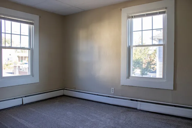 an empty room with a window
