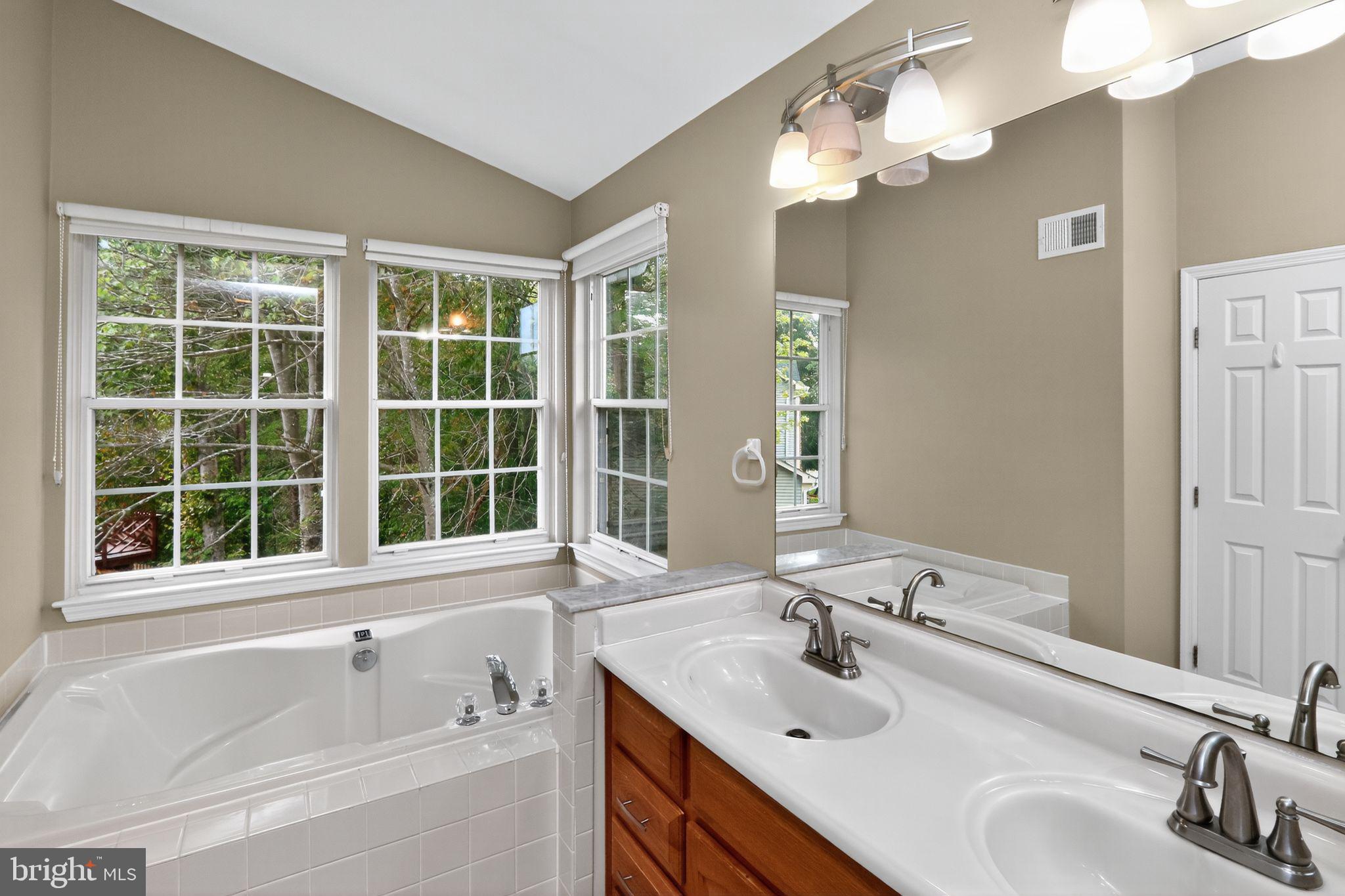 16601 Accolon Court Dumfries, VA 22025 - Photo 22 of 34 a bathroom with a sink double vanity and a mirror