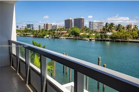 a view of a city skyline from a balcony