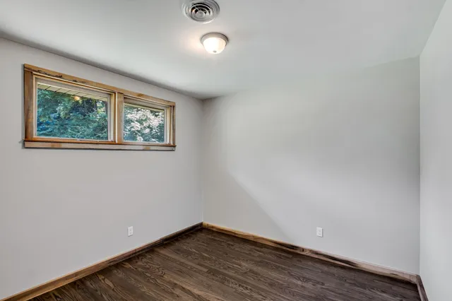 an empty room with a window