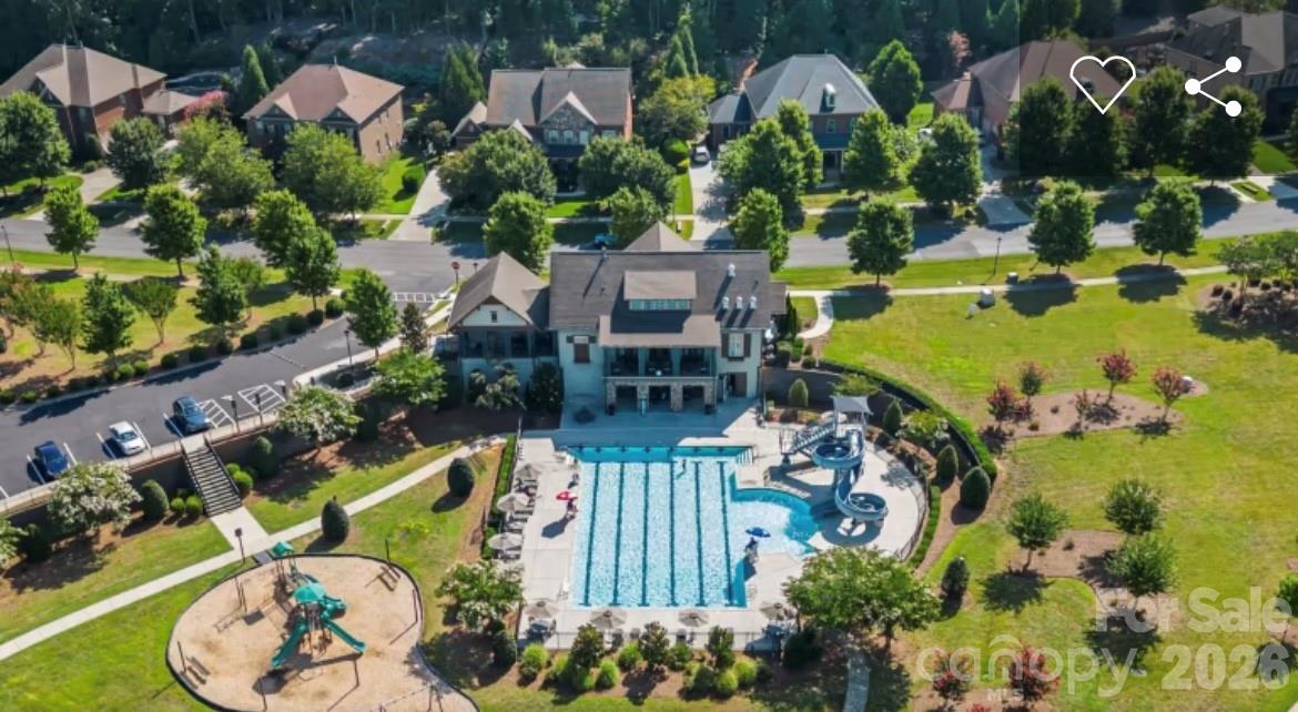13044 Fen Court Huntersville, NC 28078 - Photo 42 of 43 an aerial view of a house yard and swimming pool