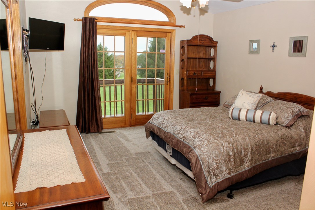 1468 Rauch Road East Palestine, OH 44413 - Photo 19 of 48 Bedroom with French Doors Leading to Balcony