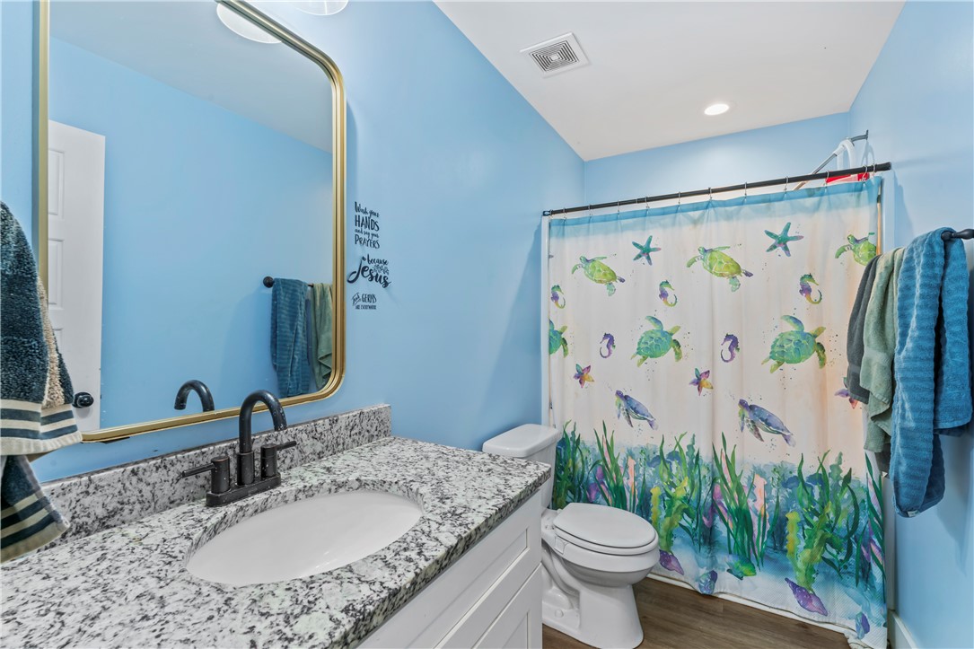 429 Nelson Drive Anderson, SC 29621 - Photo 28 of 32 Granite counters and recessed lighting elevate this well-lit bathroom.