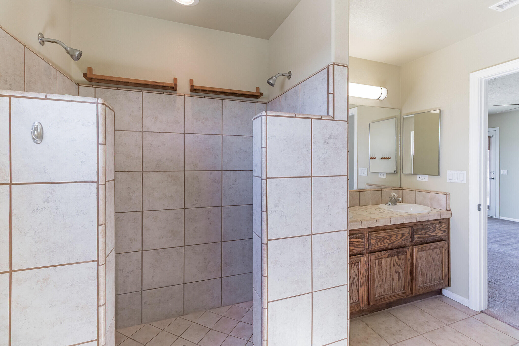 381 Calaveras Road Pinon Hills, CA 92372 - Photo 20 of 27 a bathroom with a sink and a mirror