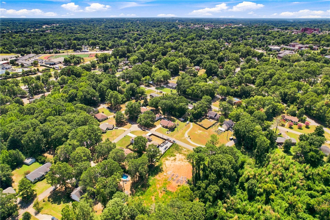1009 Willow Run Anderson, SC 29621 - Photo 43 of 46 Lush green tree canopy surrounds established neighborhood homes under a bright blue sky.