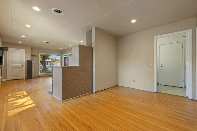 a view of livingroom with furniture and wooden floor