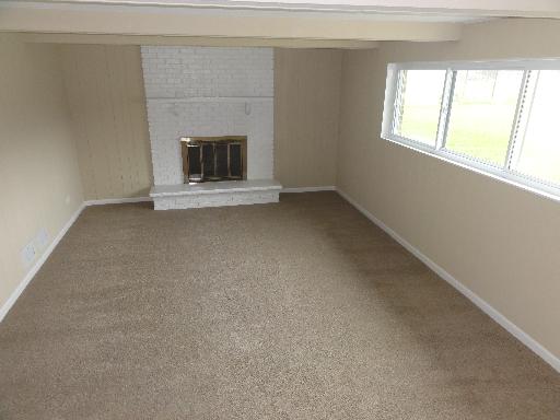 625 Wolf Road Matteson, IL 60443 - Photo 8 of 15 an empty room with a fireplace and windows