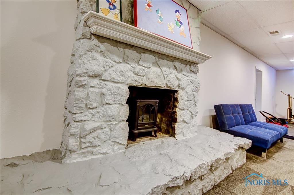 1423 Cass Road Maumee, OH 43537 - Photo 25 of 35 Cozy Basement Fireplace