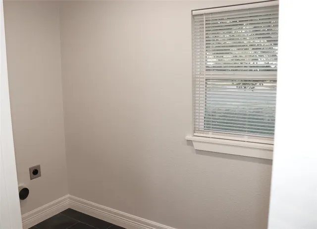 a view of a small space with window