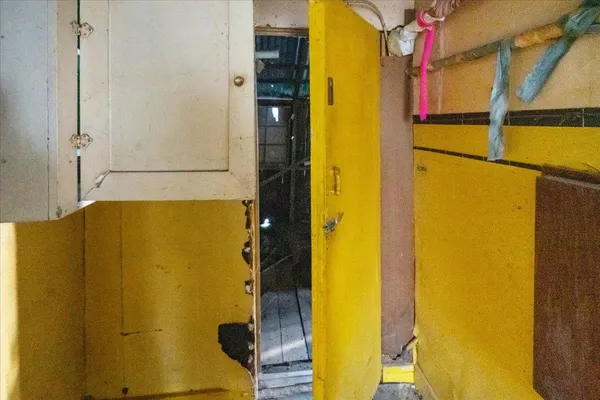 a bathroom with a toilet and a sink