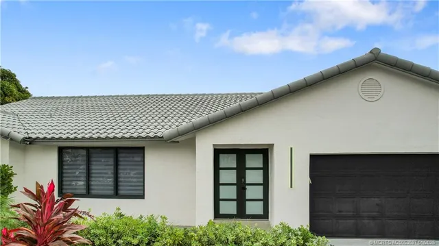 a front view of a house