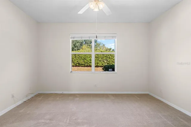 an empty room with a window