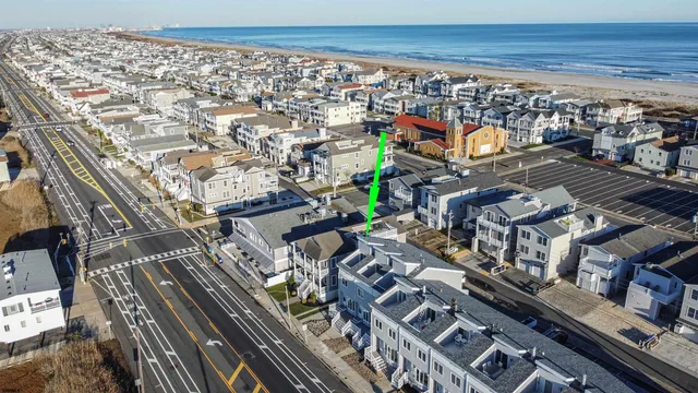 an aerial view of a building