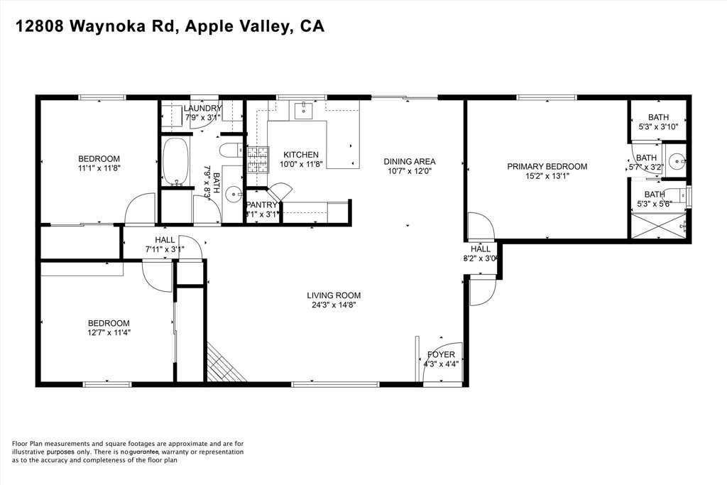 12808 Waynoka Road Apple Valley, CA 92308 - Photo 1 of 1 Floor Plan