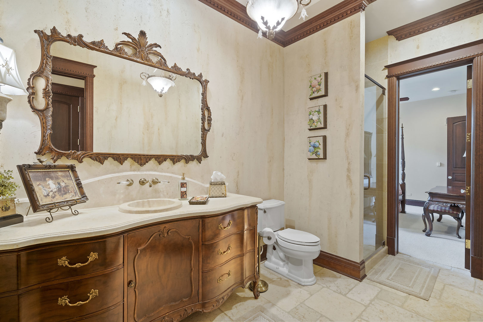 33W571 White Thorne Road St. Charles, IL 60174 - Photo 19 of 46 a spacious bathroom with a sink a toilet and a mirror