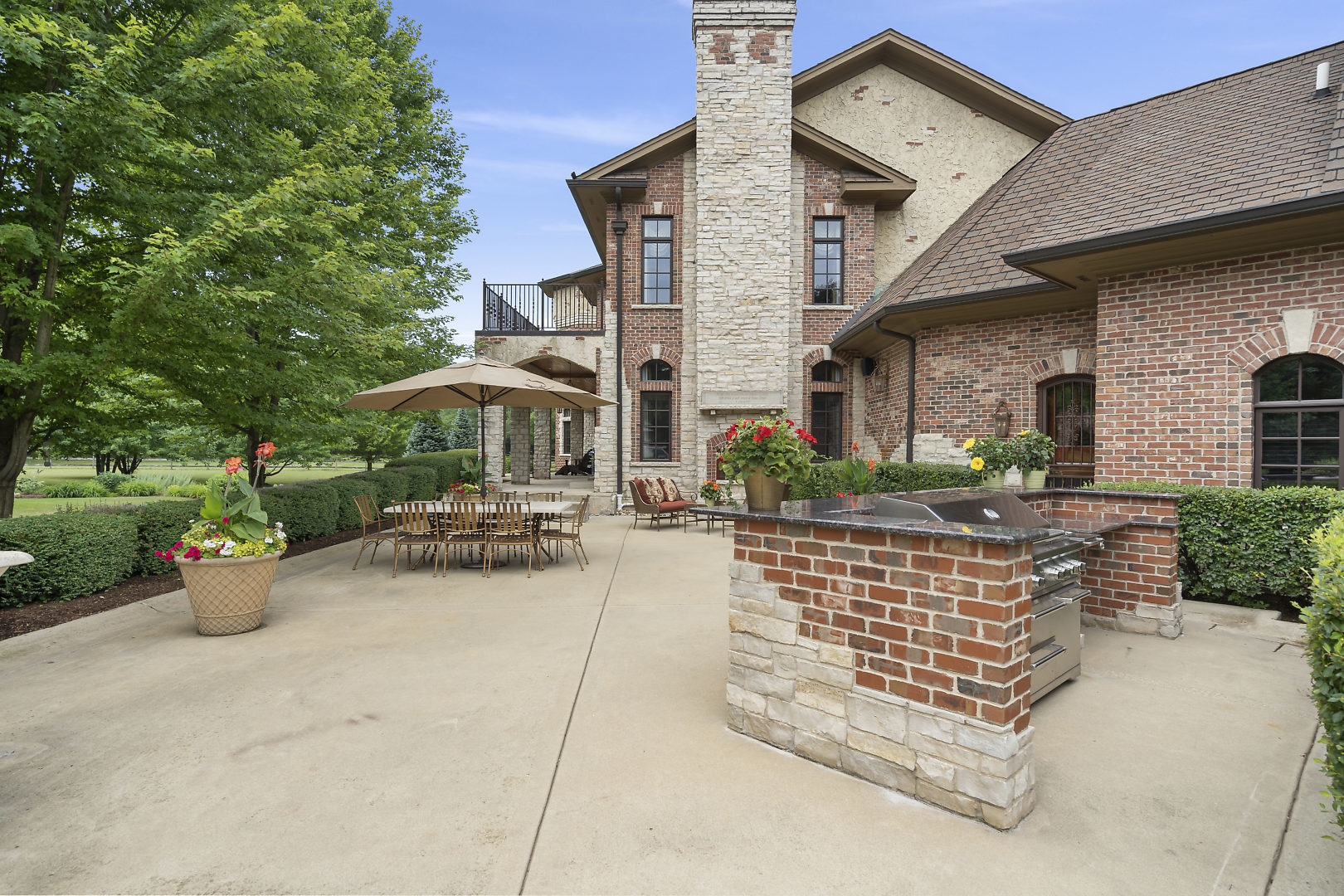 33W571 White Thorne Road St. Charles, IL 60174 - Photo 43 of 46 a front view of house with yard outdoor seating and barbeque oven