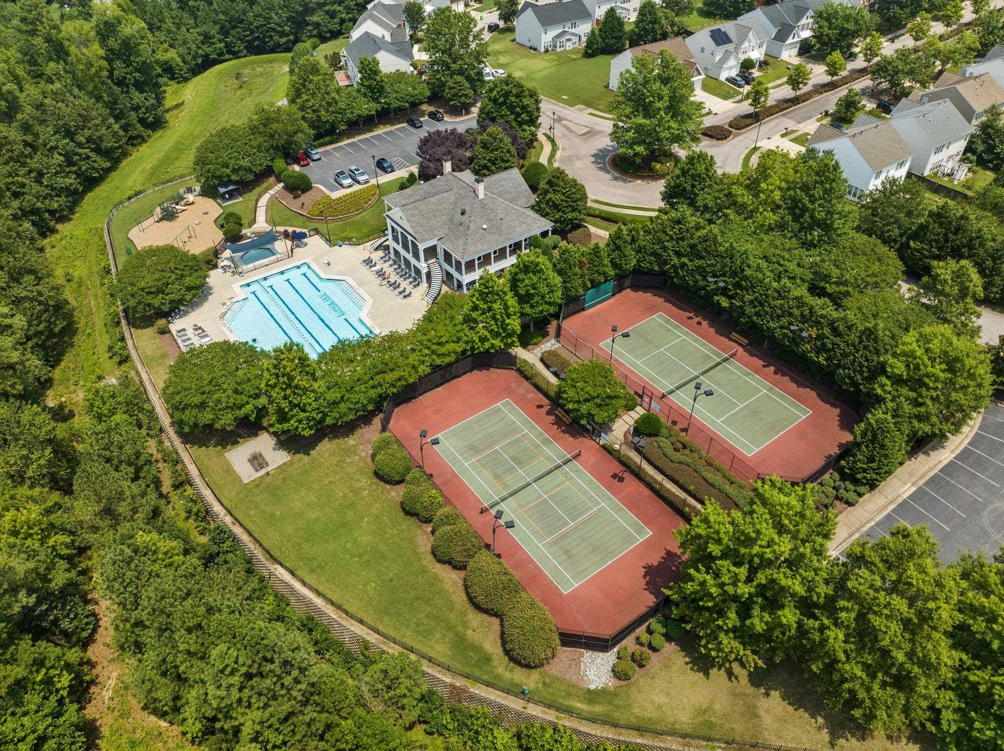 7509 Silver View Lane Raleigh, NC 27613 - Photo 36 of 39 Community Pool, Tennis and Clubhouse within walking distance. Community Amenities