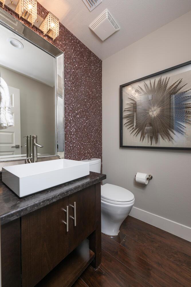 2903 Baze Road San Mateo, CA 94403 - Photo 15 of 31 a bathroom with a granite countertop sink and a mirror