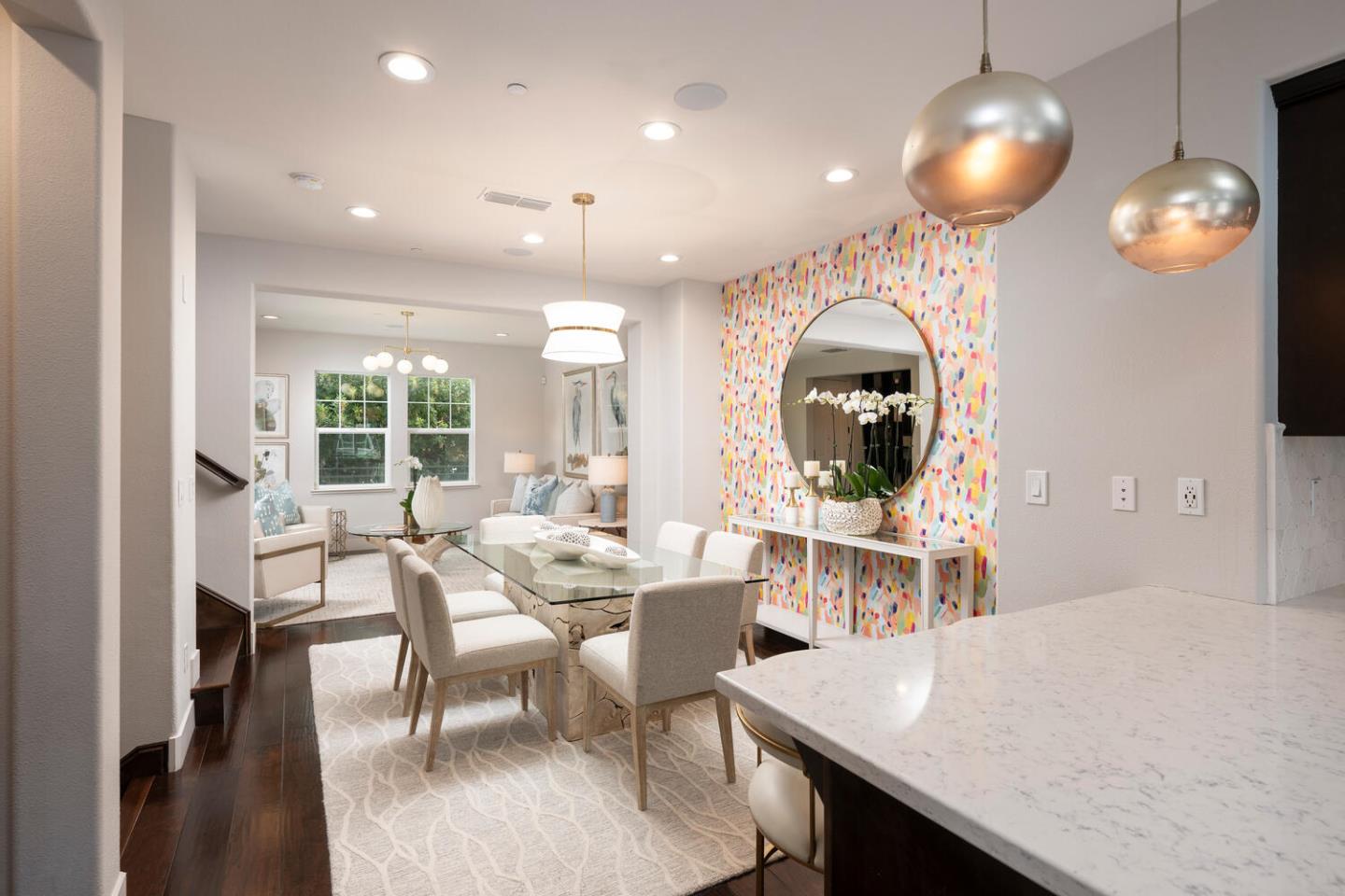 2903 Baze Road San Mateo, CA 94403 - Photo 9 of 31 a view of a dining room with furniture wooden floor and chandelier