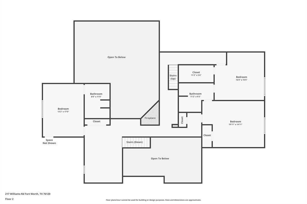 217 Williams Road Fort Worth, TX 76120 - Photo 36 of 36 Floor plan 2nd floor