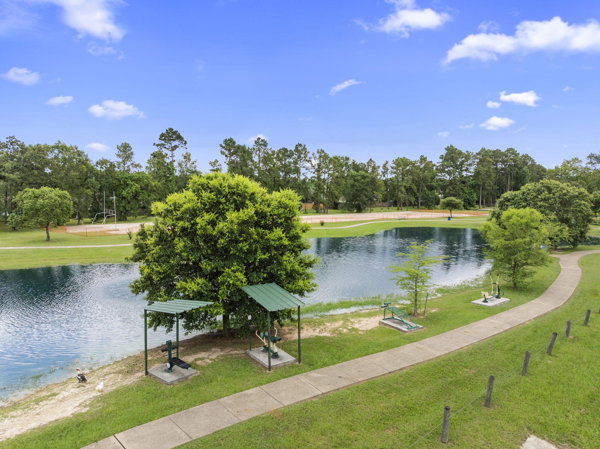 29106 Foxingham Circle Spring, TX 77386 - Photo 36 of 47 a view of a lake with a yard
