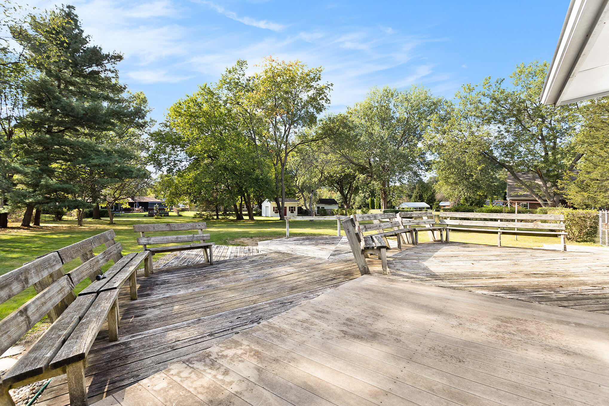 5587 Mt Olivet Road Kalamazoo, MI 49004 - Photo 11 of 33 Deck and Huge, fenced backyard