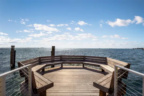 a view of a terrace with sky view
