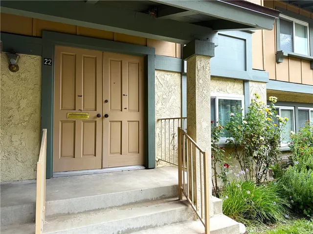a view of a door of the house