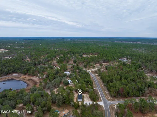 an aerial view of multiple house