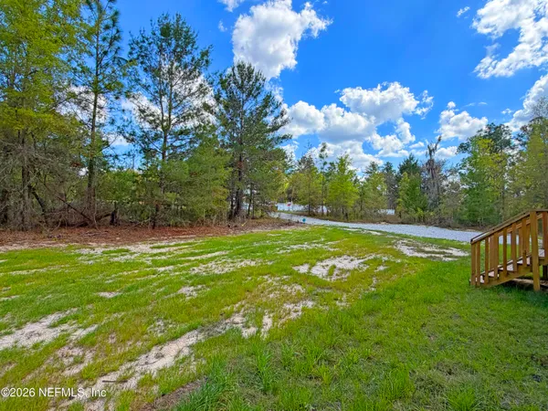 a backyard of a house