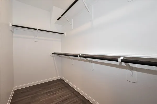 a view of small space with racks on the wall